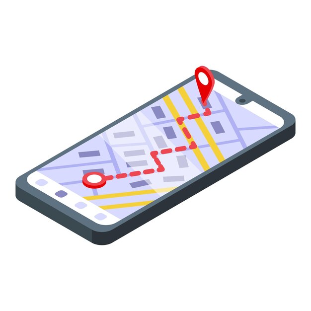 Plik wektorowy ikona lokalizatora sklepu trasy wektor izometryczny mapa sklepu detalicznego rynek internetowy
