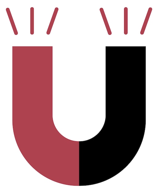 Ikona magnesu Źródło zasilania Symbol kształtu podkowy