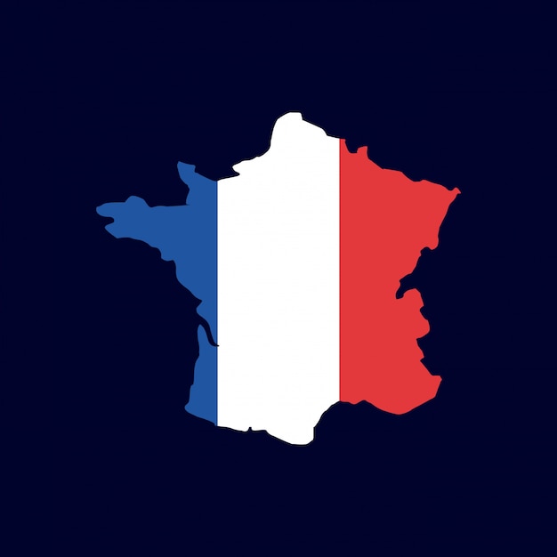 Plik wektorowy ikona mapy geograficznej francji