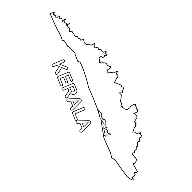 Plik wektorowy ikona mapy stanu indie lub kerala
