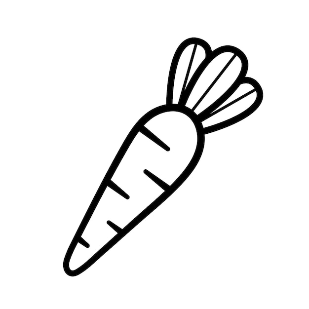 Plik wektorowy ikona marchew w stylu doodle szkic