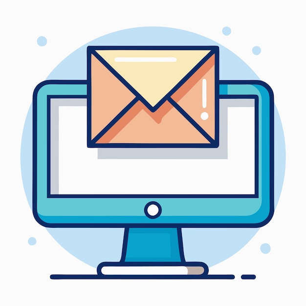 ikona marketingu e-mail na białym tle