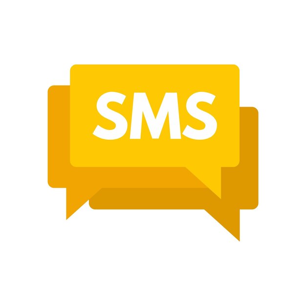 Plik wektorowy ikona marketingu sms płaska ilustracja ikony wektora marketingu sms do projektowania stron internetowych
