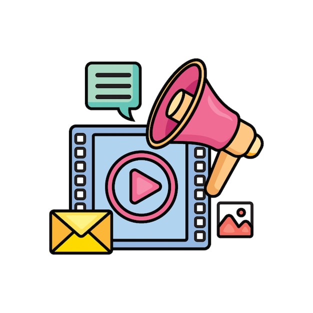 Ikona marketingu wideo
