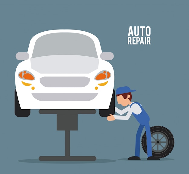 Ikona mechanik naprawy auto
