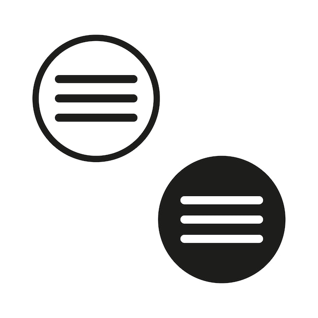 Ikona menu Symbol menu internetowego Ilustracja wektorowa EPS 10 Podstawowy obraz