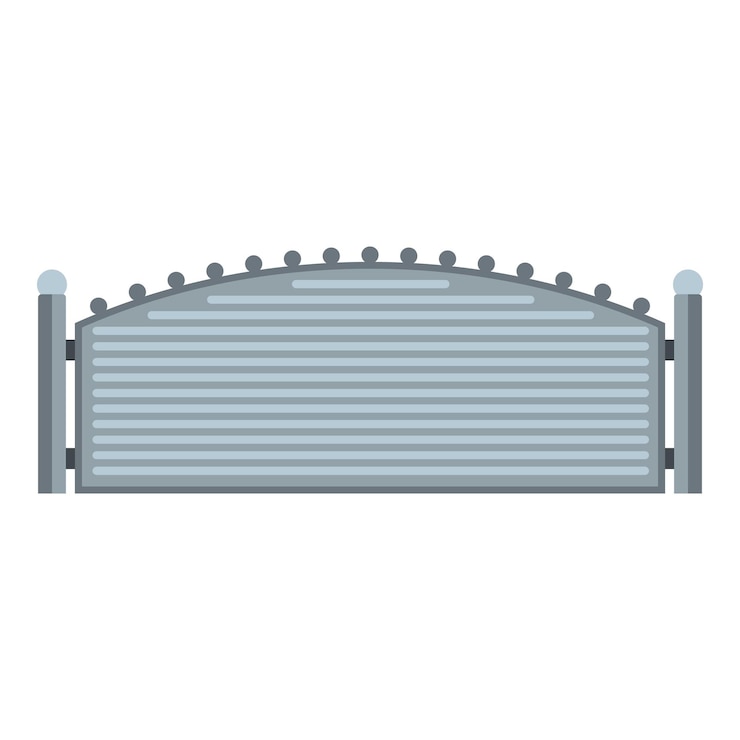 Wektor ikona metalowego płotu płaska ilustracja ikony wektora metalowego płotu dla sieci web