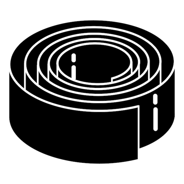 Ikona metalowej cewki Prosta ilustracja ikony wektora metalowej cewki do projektowania stron internetowych izolowana na białym tle