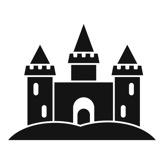 Ikona miniaturowego zamku z piasku Prosta ilustracja ikony wektora miniaturowego zamku z piasku do projektowania stron internetowych izolowana na białym tle