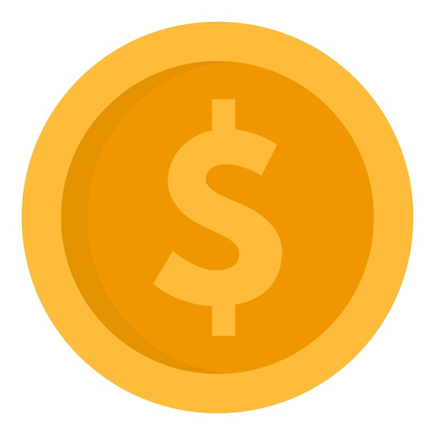 Ikona Monety Pieniądze Dolara Płaska Ilustracja Ikony Wektora Monety Dolara Pieniądze Na Projektowanie Stron Internetowych