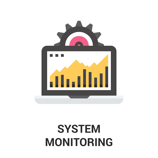 Plik wektorowy ikona monitorowania systemu