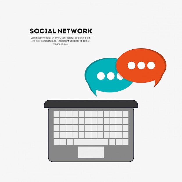 Ikona Multimedialnych Mediów Społecznych Sieci Laptopa
