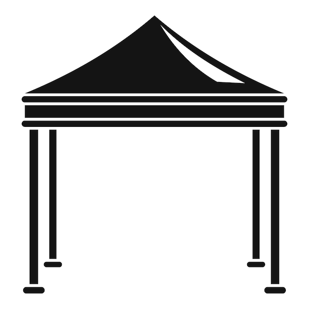 Plik wektorowy ikona namiotu ogrodowego na wydarzenie prosta ilustracja ikony wektora namiotu ogrodowego na potrzeby projektowania stron internetowych izolowana na białym tle