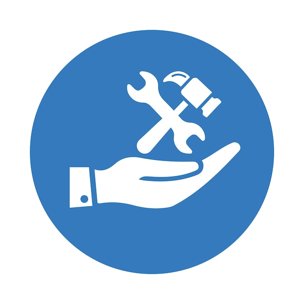 Plik wektorowy ikona narzędzi ręcznych do naprawy wektor koloru niebieskiego