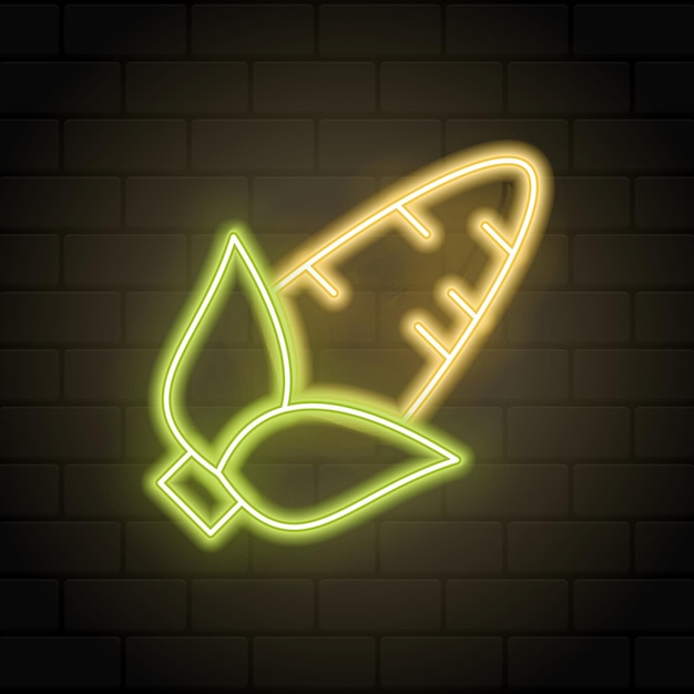 Plik wektorowy ikona neonu kukurydzy neon kukurydzy koncepcja ogrodnictwa i rolnictwa świecące neon ilustracji wektorowych