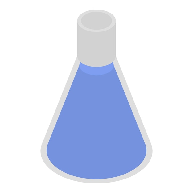 Plik wektorowy ikona niebieskiej kolby izometryczna ikona wektora niebieskiej kolby do projektowania stron internetowych izolowana na białym tle
