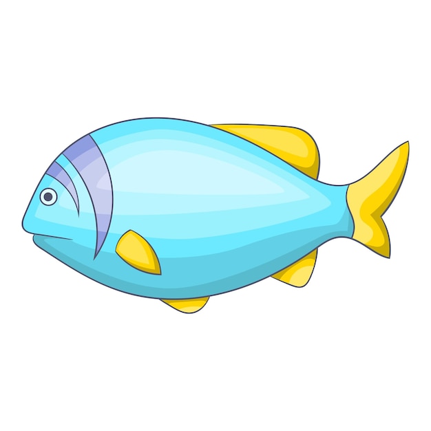 Plik wektorowy ikona niebieskiej ryby ilustracja kreskówki ikony wektorowej niebieskiego ryby dla sieci