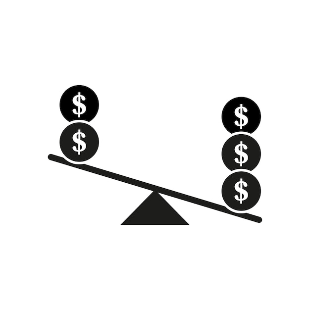 Plik wektorowy ikona nierównowagi asymetrii ilustracja wektorowa eps 10