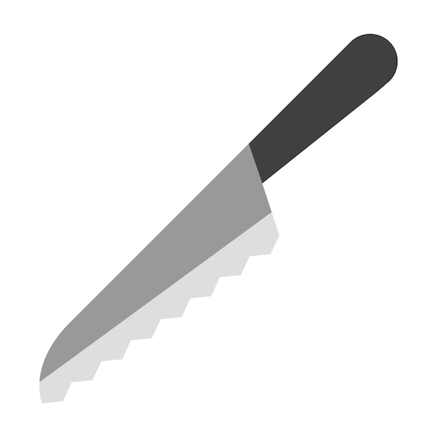 Plik wektorowy ikona noża do chleba w stylu płaski kolor
