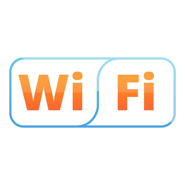 Plik wektorowy ikona obszaru wi-fi kreskówka przedstawiająca ikonę wektora obszaru wi-fi do projektowania stron internetowych izolowana na białym tle
