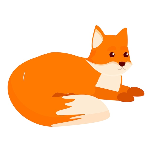Plik wektorowy ikona odpoczynku lisa ikona wektora lisa odpoczywającego do projektowania stron internetowych izolowana na białym tle