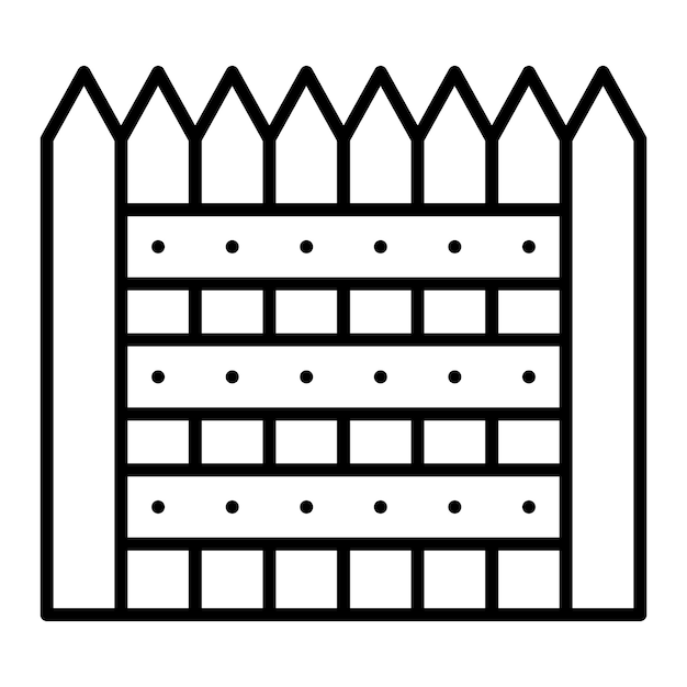 Plik wektorowy ikona ogrodzenia