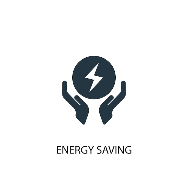 Ikona Oszczędzania Energii. Prosta Ilustracja Elementu. Koncepcja Symbol Oszczędzania Energii. Może Być Używany W Sieci I Na Urządzeniach Mobilnych.