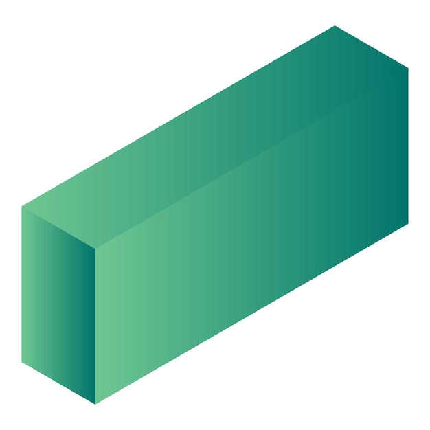Ikona pakietu zielonego kartonu Izometryczne ikony wektora pakietu zielonego kartonu do projektowania stron internetowych izolowane na białym tle