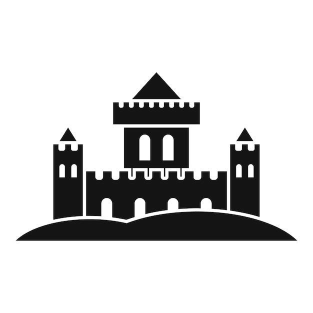 Ikona Pałacu z piasku Prosta ilustracja przedstawiająca ikonę wektora Pałacu z piasku do projektowania stron internetowych izolowana na białym tle