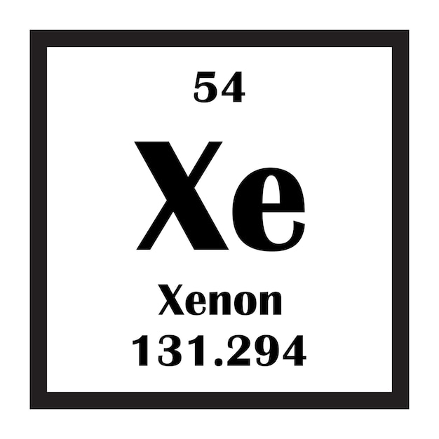 Ikona pierwiastka chemicznego ksenonu