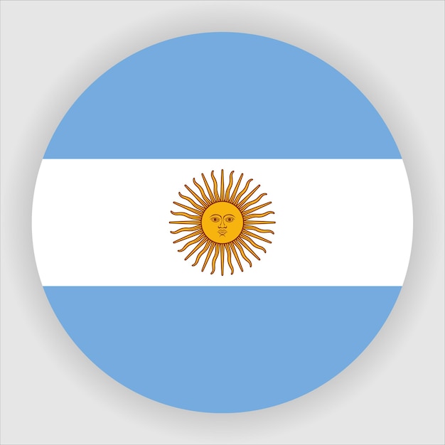 Ikona płaskie zaokrąglone flaga Argentyny