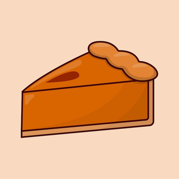 Ikona płaskiego ciasta ilustracja zestawu ikon Święta Dziękczynienia