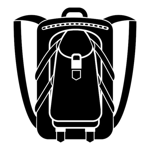 Plik wektorowy ikona plecaka turystycznego prosta ilustracja ikony wektora plecaka turystycznego do projektowania stron internetowych izolowana na białym tle