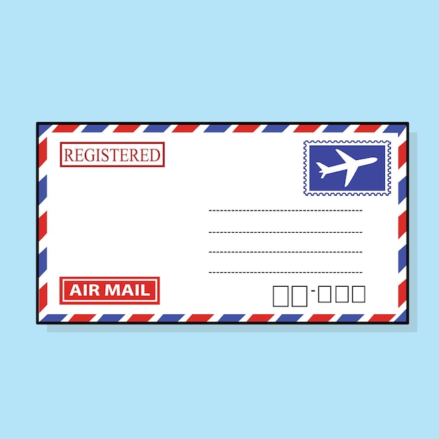 Plik wektorowy ikona poczty lotniczej poczta lotnicza wektor koperta koperta biznesowa