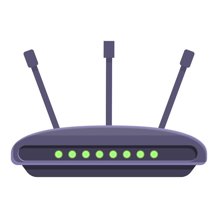 Wektor ikona połączenia modemu wi-fi kreskówka ikona wektora połączenia modemu wi-fi do projektowania stron internetowych izolowana na białym tle