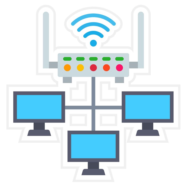 Wektor ikona połączenia z internetem