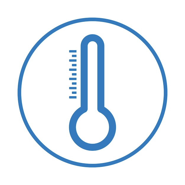 Ikona pomiaru temperatury Niebieski kolor