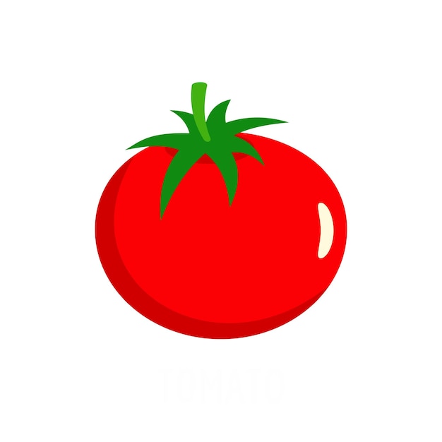 Ikona pomidora Płaska ilustracja ikony wektora pomidora izolowanej na białym tle