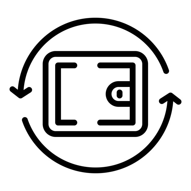 Ikona Portfela Planowania Finansowego Zarys Planowanie Finansowe Portfela Ikona Wektora Do Projektowania Stron Internetowych Izolowana Na Białym Tle