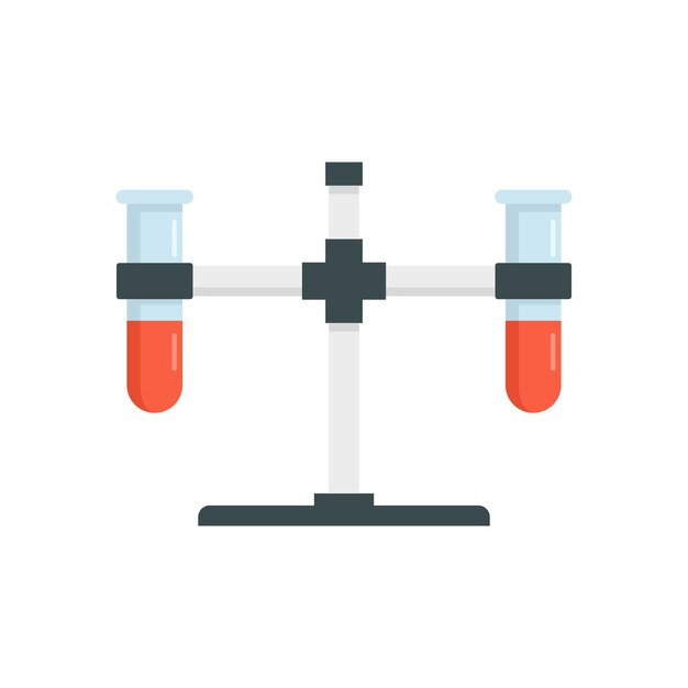 Plik wektorowy ikona probówek chemicznych płaska ilustracja ikony wektora chemicznych probówek izolowanych na białym tle
