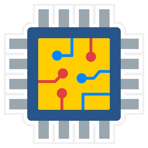 Plik wektorowy ikona procesora