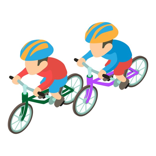 Plik wektorowy ikona profesjonalnego rowerzysty izometryczna ilustracja ikony wektora zawodowego rowerzysty dla sieci web