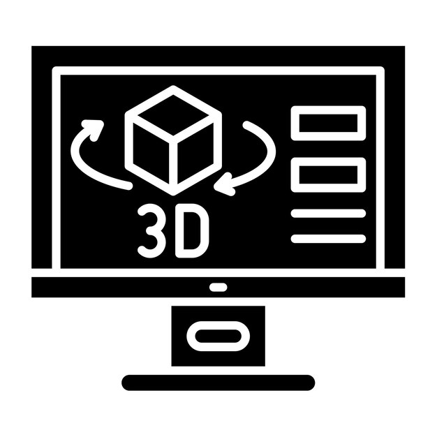 Ikona projektowania 3D