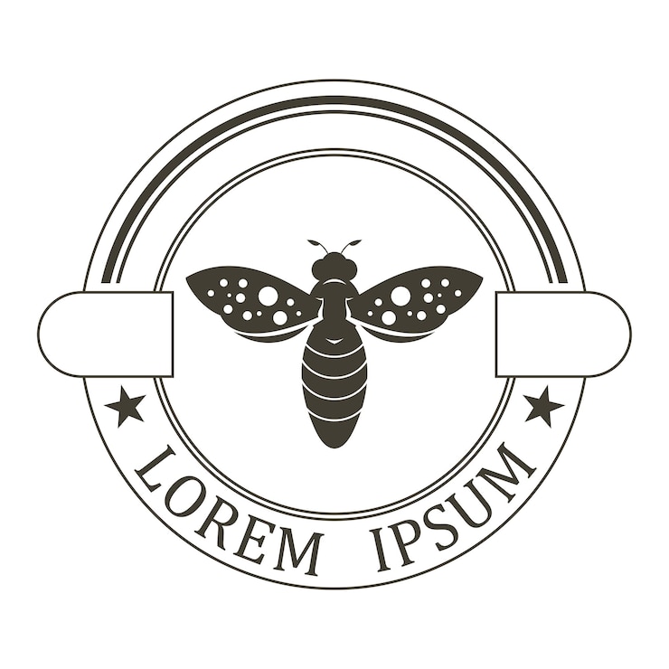 Wektor ikona projektowania ilustracji logo pszczoły