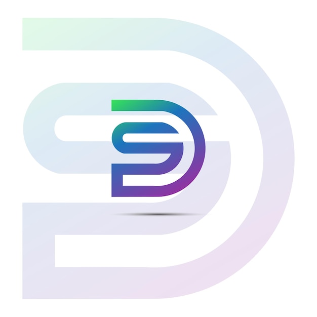 Plik wektorowy ikona projektowania logo litery ds.