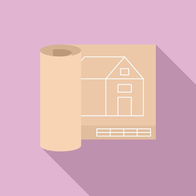 Ikona projektu domu architekta Płaska ilustracja ikony wektora projektu domu architekta do projektowania stron internetowych
