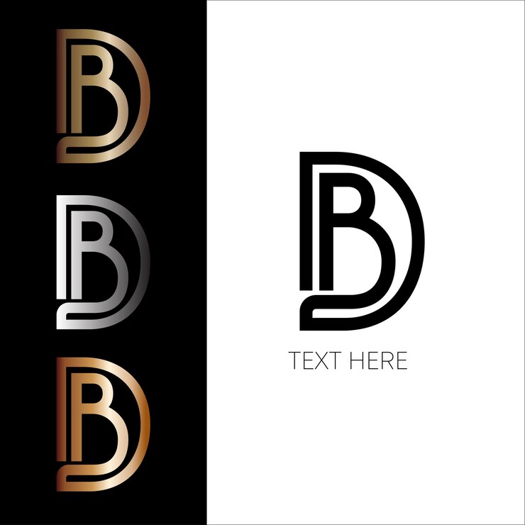 Wektor ikona projektu logo z pierwszą literą db, kreatywna, próbka