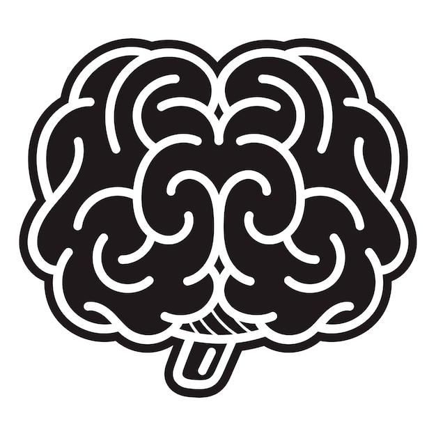 Plik wektorowy ikona przedniego mózgu prosta ilustracja ikony wektora przedniego mózgu do projektowania stron internetowych izolowana na białym tle
