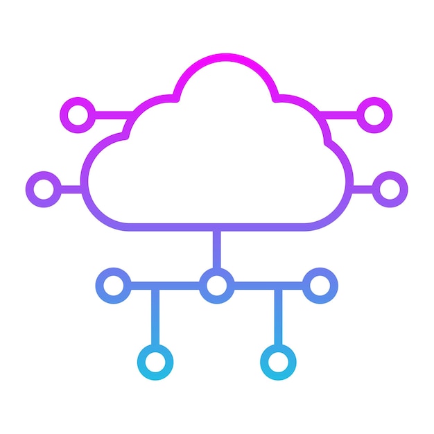 Plik wektorowy ikona przetwarzania w chmurze