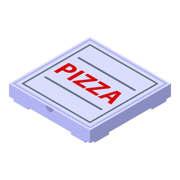 Plik wektorowy ikona pudełka dostawy pizzy izometryczny ikona wektora pudełka dostawy pizzy do projektowania stron internetowych izolowana na białym tle